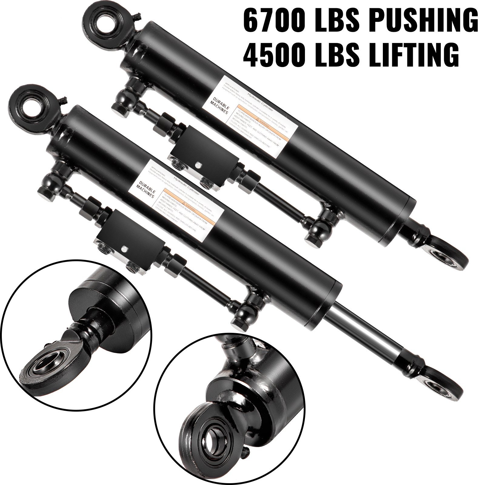 VEVOR Double Acting Hydraulic Cylinder 2” Bore, Top Link Hydraulic