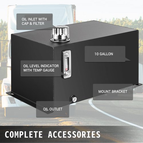 VEVOR Hydraulic Fluid Reservoir Tank 10 Gallon Hydraulic Oil Reservoir Hydraulic Steel Tank