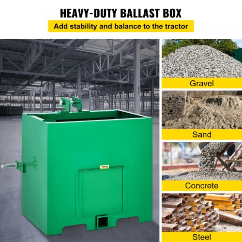 Heavy Equipment Attachments Ballast Box for 3 Point Category 1 Tractor