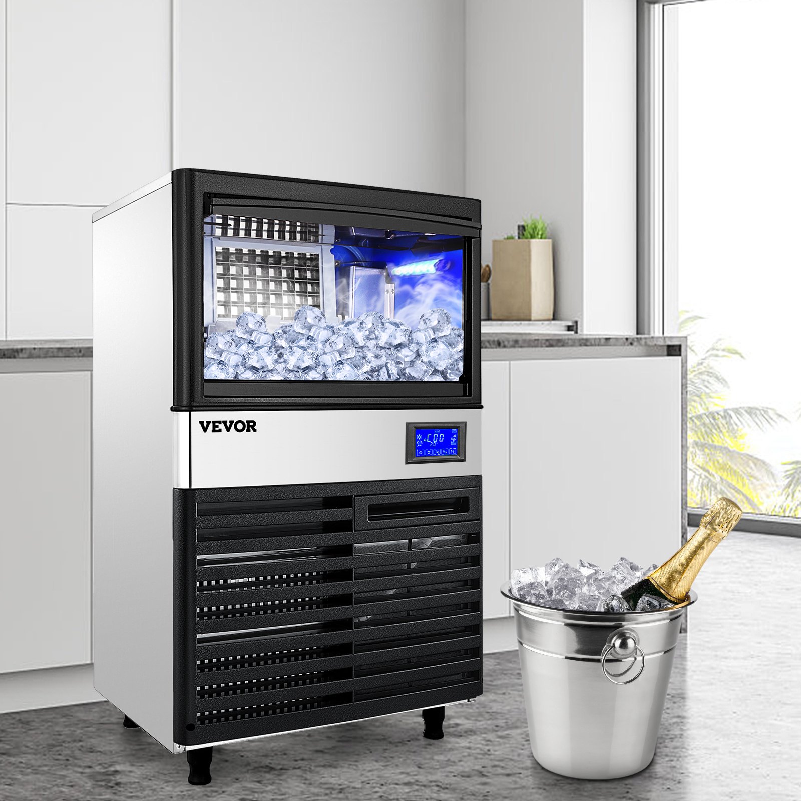 VEVOR 110V Commercial ice Maker Machine 110LBS/24H with 39LBS Bin and