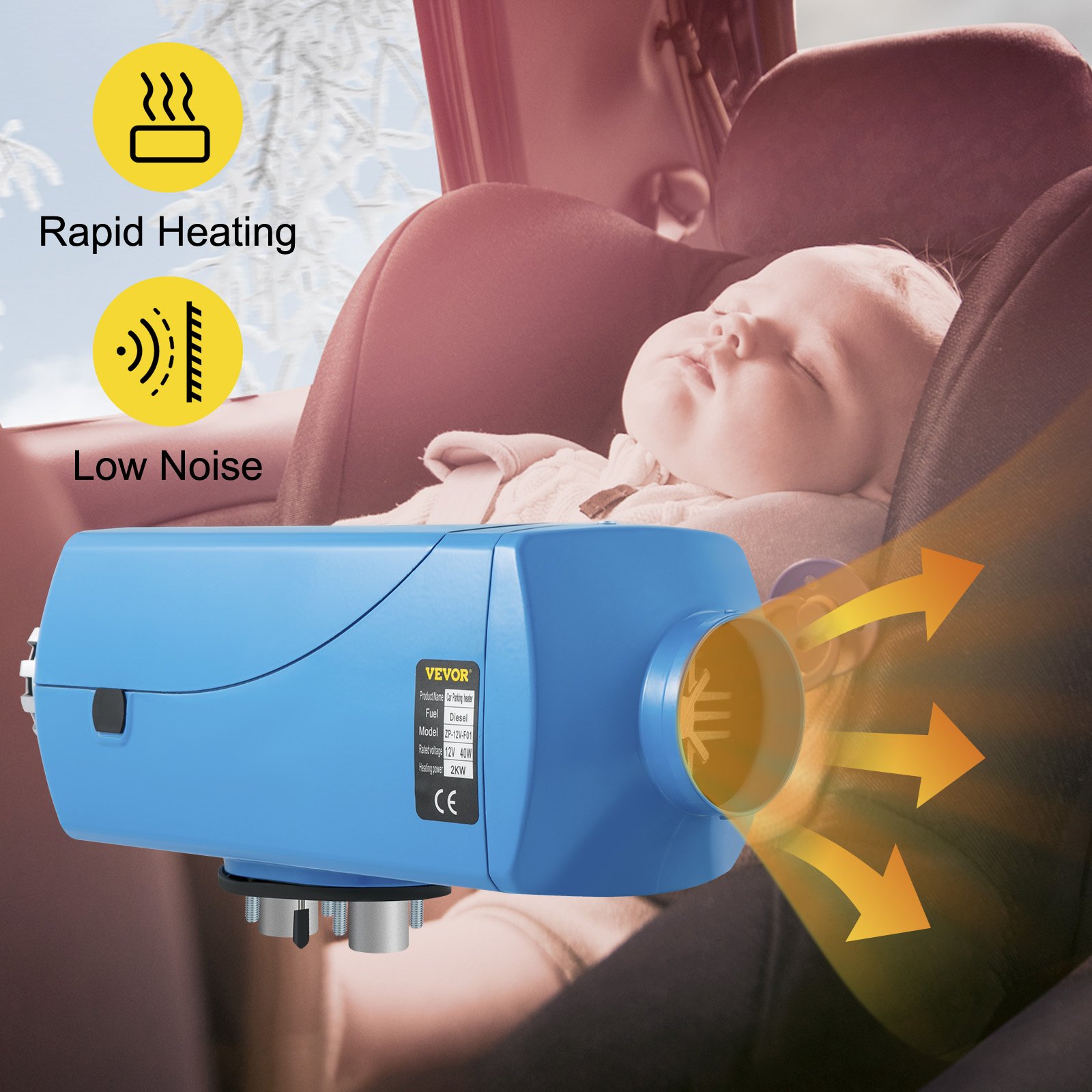 VEVOR Vevor Diesel Heater Diesel Air Heater Planar 12v 2kw For Car Trucks Motorhome VEVOR EU