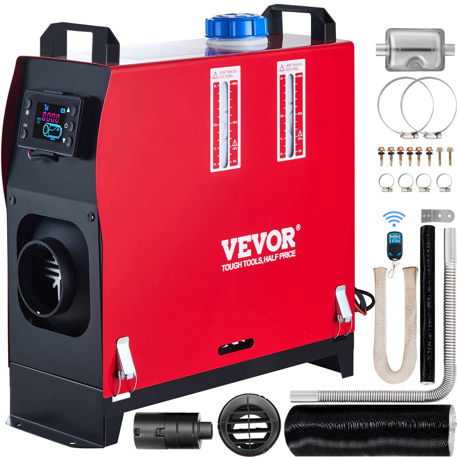 VEVOR Air Diesel Heater Fuel Heater 12V 8KW With LCD Switch Silencer For RV Trucks VEVOR EU
