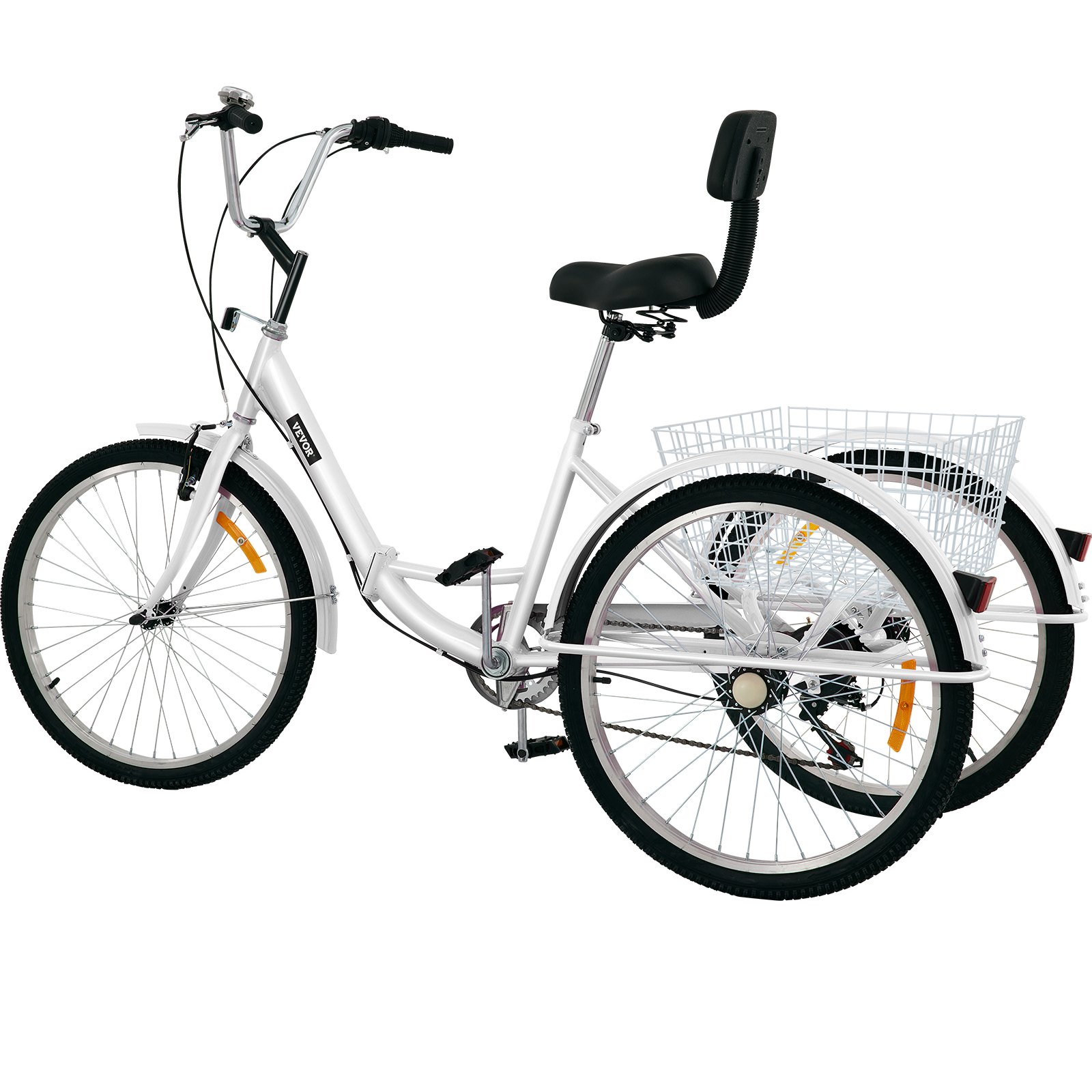 VEVOR Foldable Tricycle Adult 26'' Wheels Adult Tricycle 7Speed 3