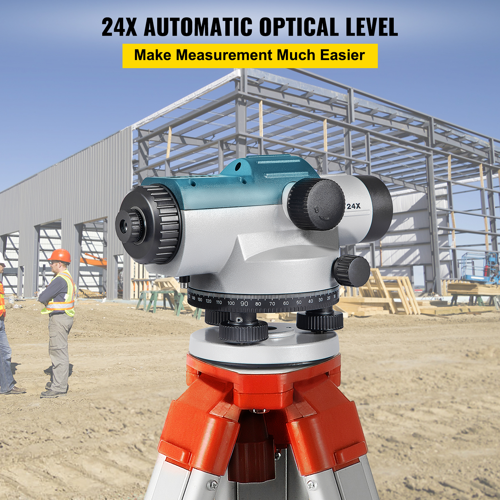 VEVOR Automatic Optical Level 24X Optical Level Kit Waterproof w ...