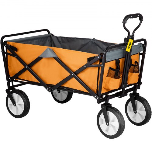 VEVOR Wagon Cart, Collapsible Folding Cart with 176lbs Load, Outdoor ...