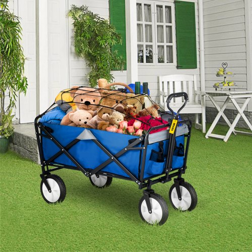 VEVOR Folding Wagon Cart Utility Collapsible Wagon 176 lbs w ...