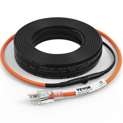 VEVOR SelfRegulating Pipe Heating Cable, 80feet 5W/ft Heat Tape for