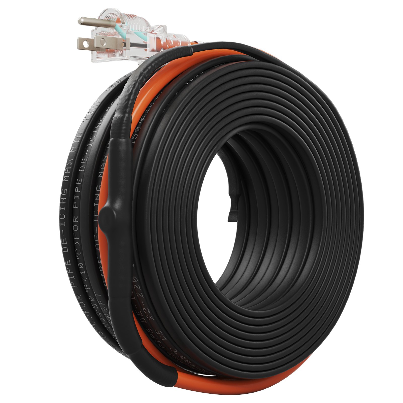 VEVOR Self-Regulating Pipe Heating Cable - 24FT 5W/FT Heat Tape For Roof & Gutter Freeze Protection