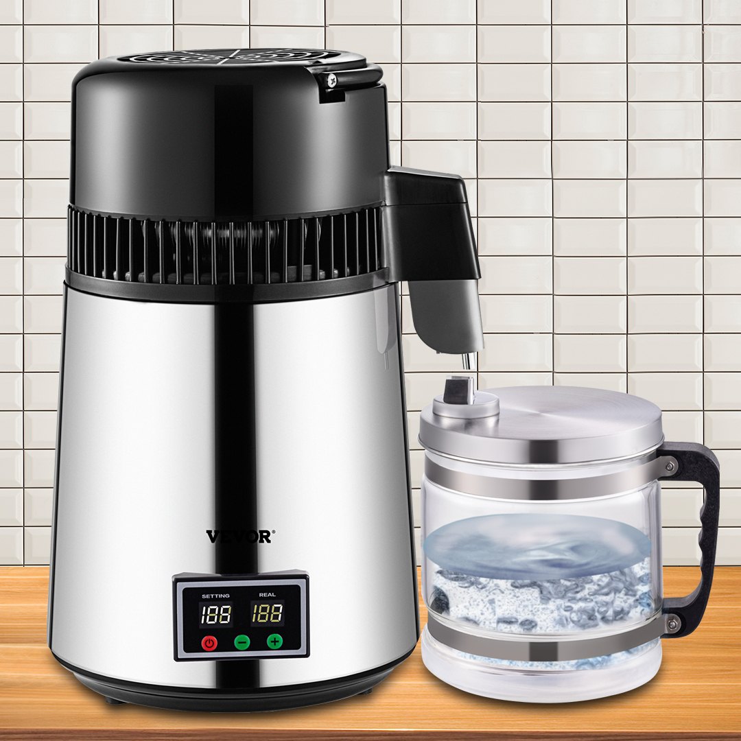 VEVOR Water Distiller, 4L Distilled Water Maker, Pure Water Distiller
