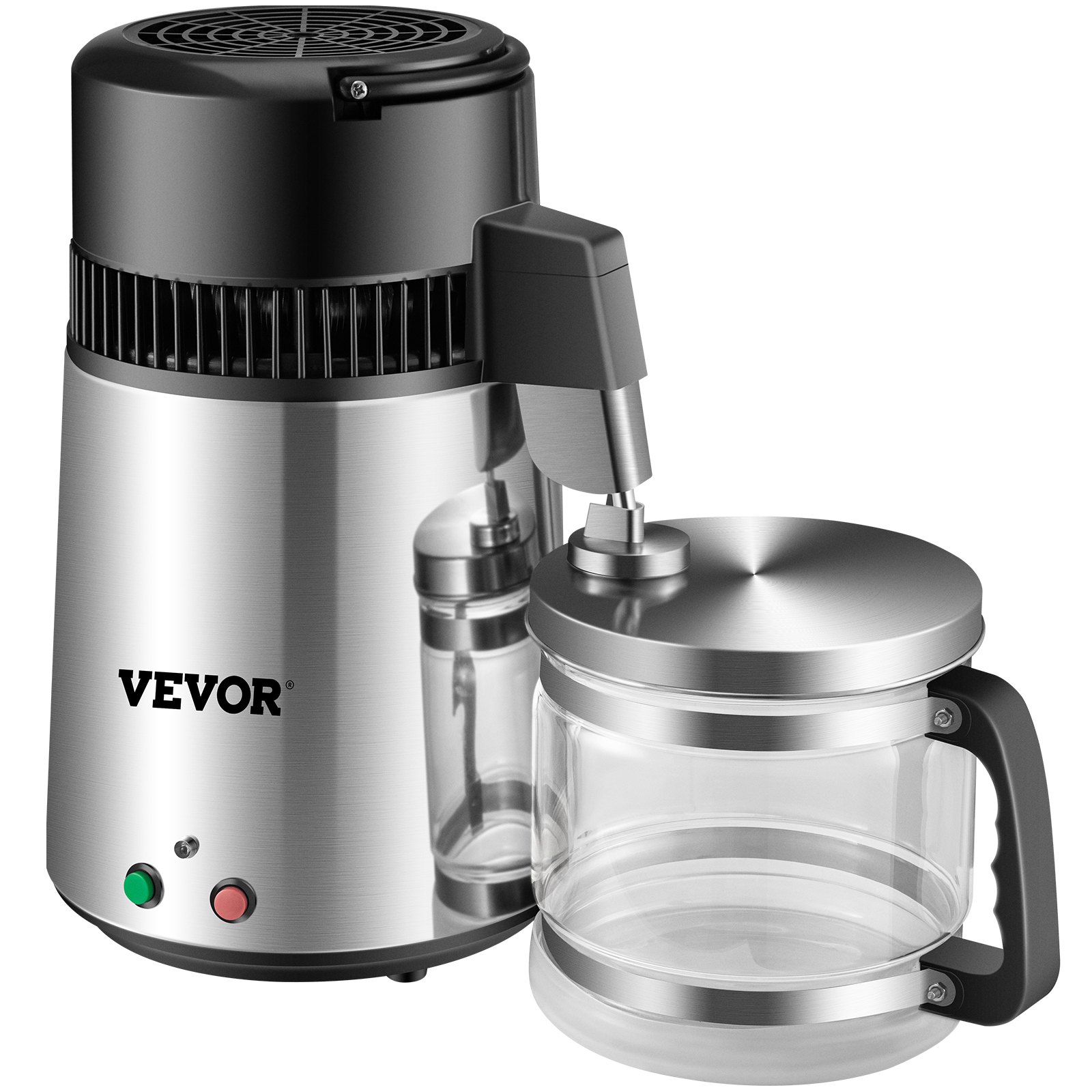 4L Water Distiller Stainless Steel Water Purifier Filter Glass Jar
