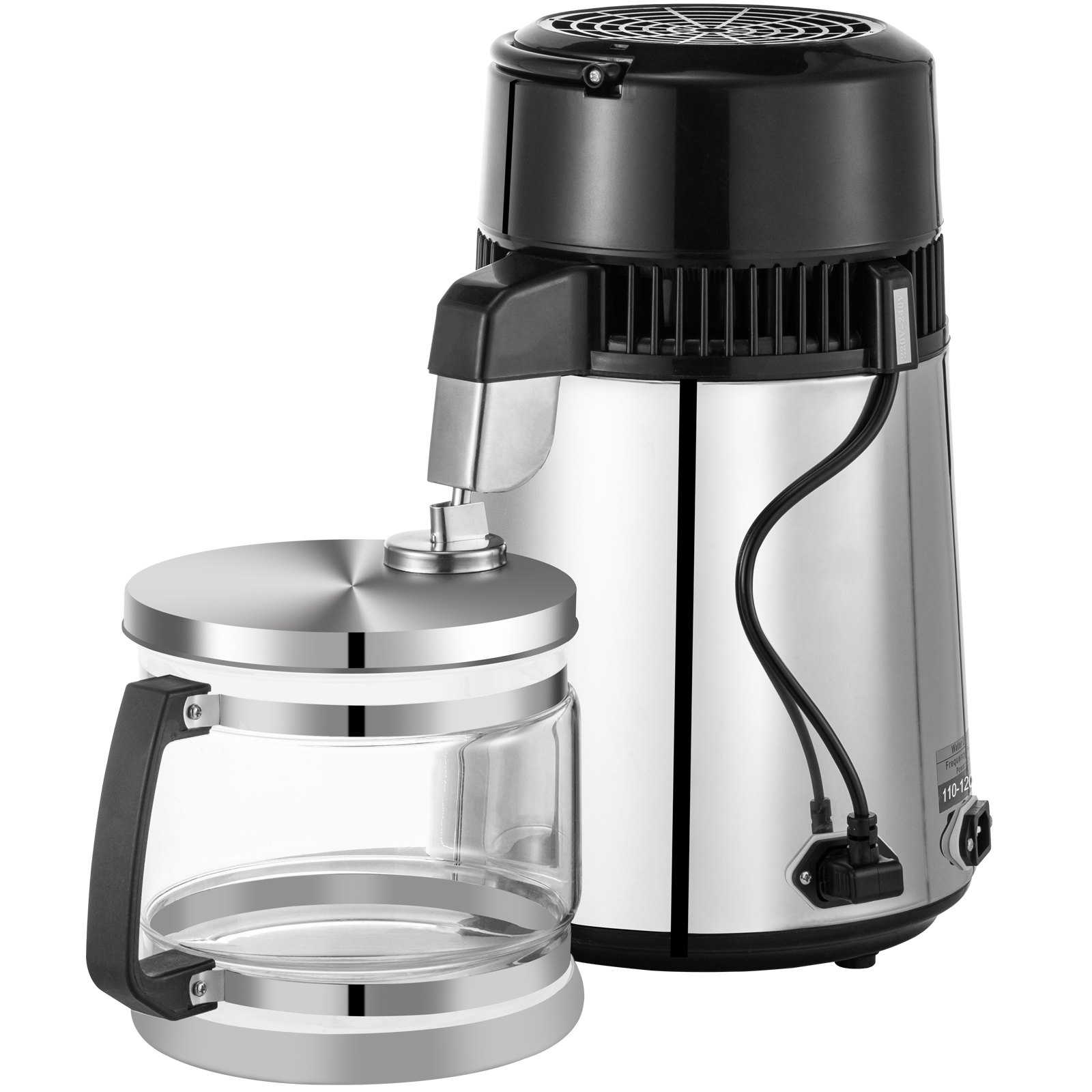 VEVOR Stainless Steel Water Distiller 745W Water Distillation Kit 1.0 Gallon/4.2 L Water