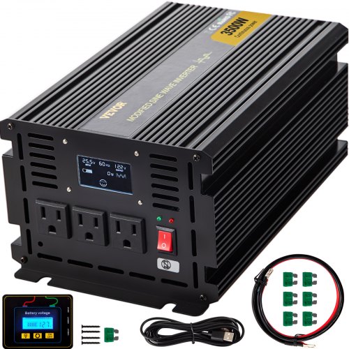 VEVOR Power Inverter, 3500W Modified Sine Wave Inverter, DC 24V to AC