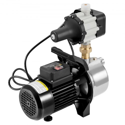 VEVOR Shallow Well Pump, 1.5 HP 115V, 1200 GPH 164 ft Height, 87 psi Max Pressure, Portable Stainless Steel Sprinkler Booster Jet Pumps for Garden Lawn Irrigation system, Lake Fountain, Water Transfer main image 0