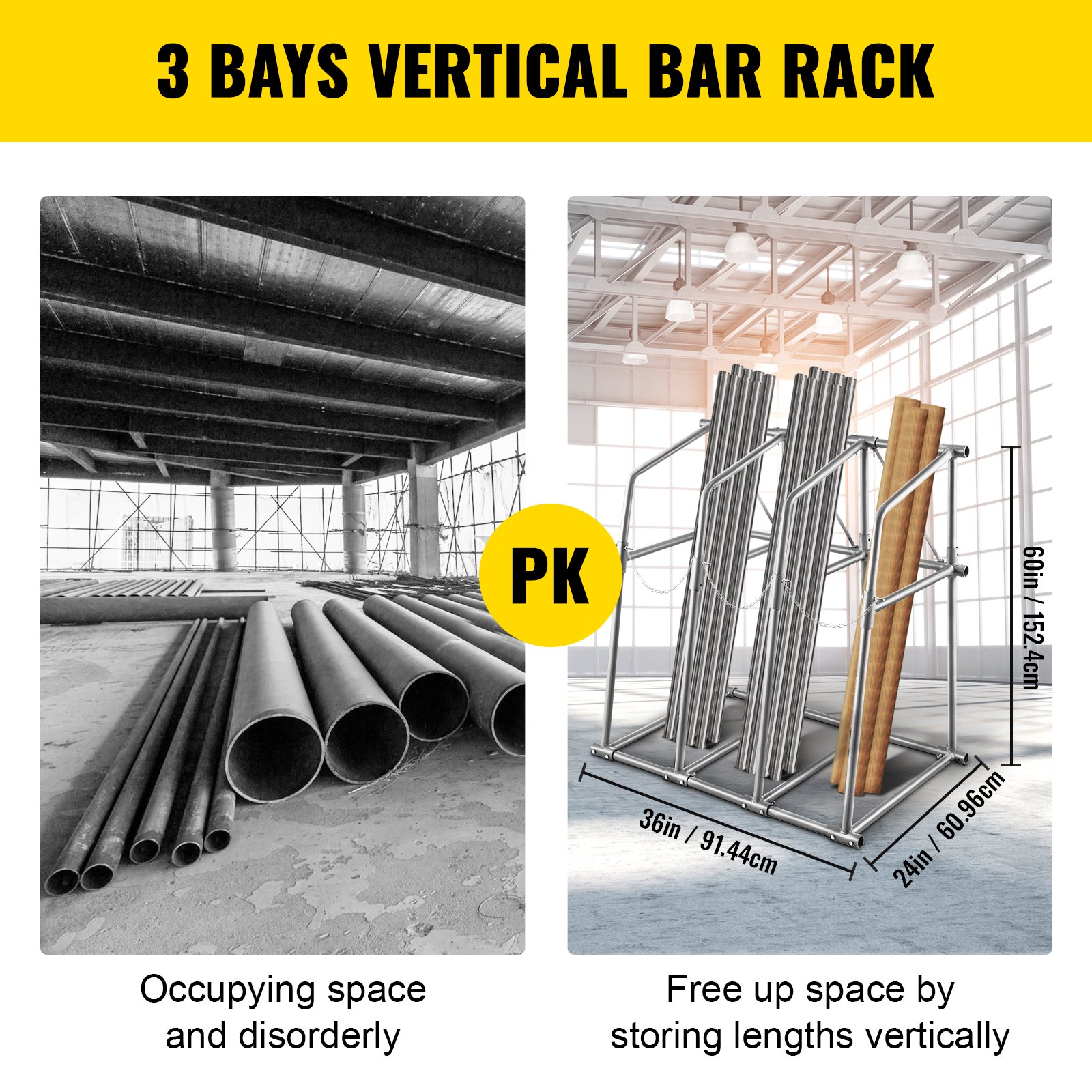 VEVOR Vertical Bar Rack, 36