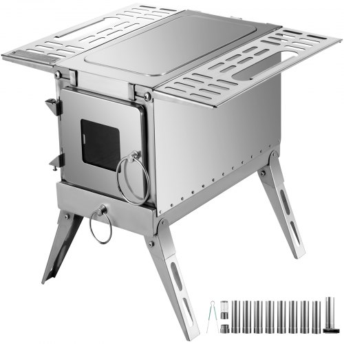 VEVOR Tent Wood Stove,Outdoor Camping Wood Burning Stove Stainless ...