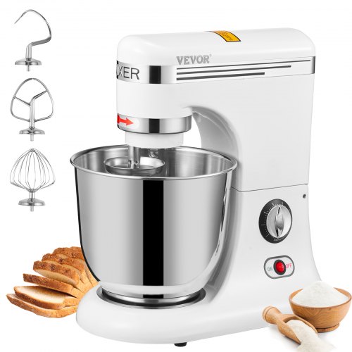 食器 musicseeker VEVOR 600W Stand Mixer 11-Speed Tilt-Head Dough Mixer 7.4 Qt