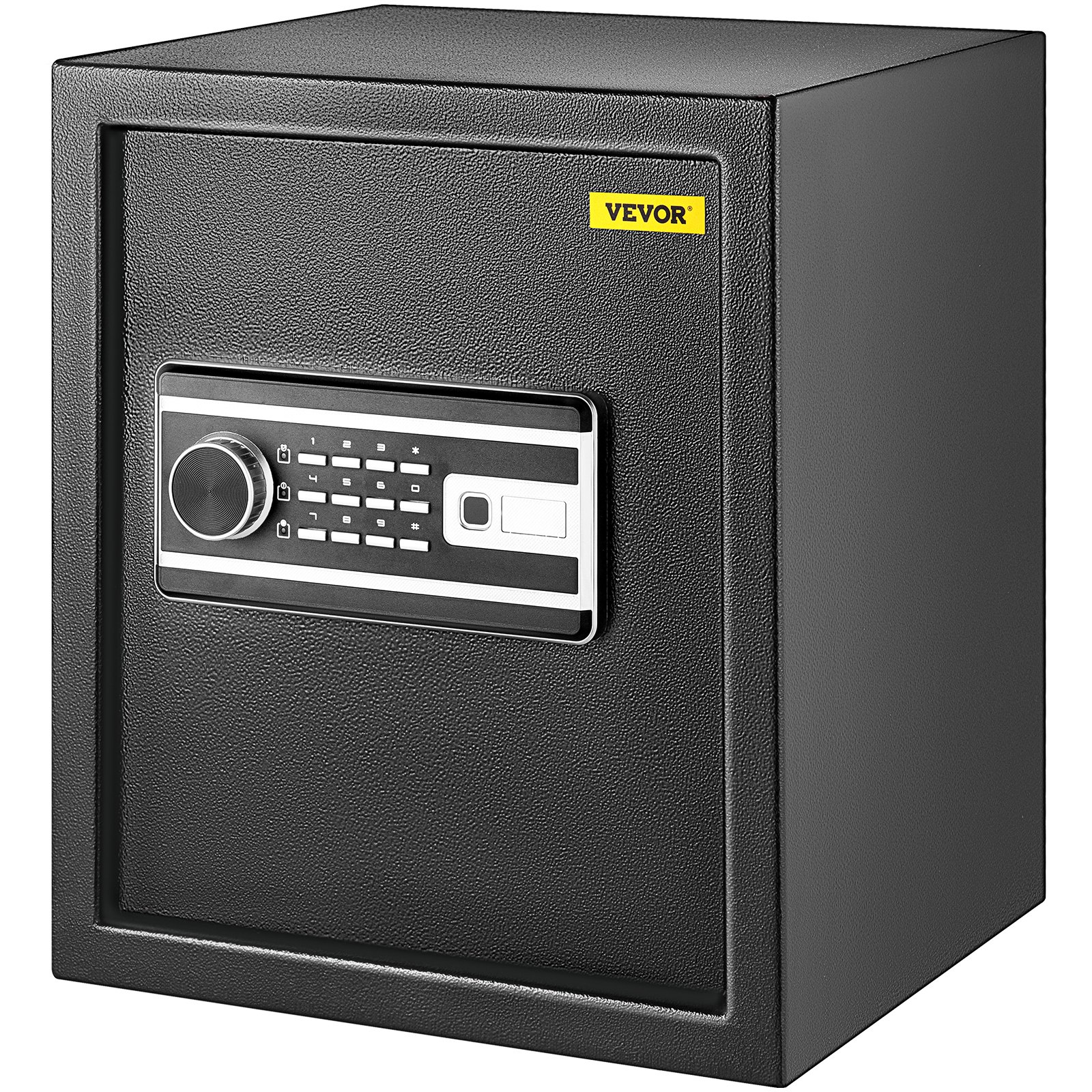 VEVOR Safe Box, 1.7 CU.FT Fingerprint Safe Box for Money w/ 2 Keys & Digital Keypad, Q235 Steel