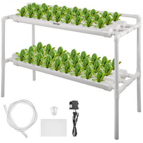 Hydroponic Grow Kit 6 Pipes 2 Layers 54 Plant Sites Vegetables Melons