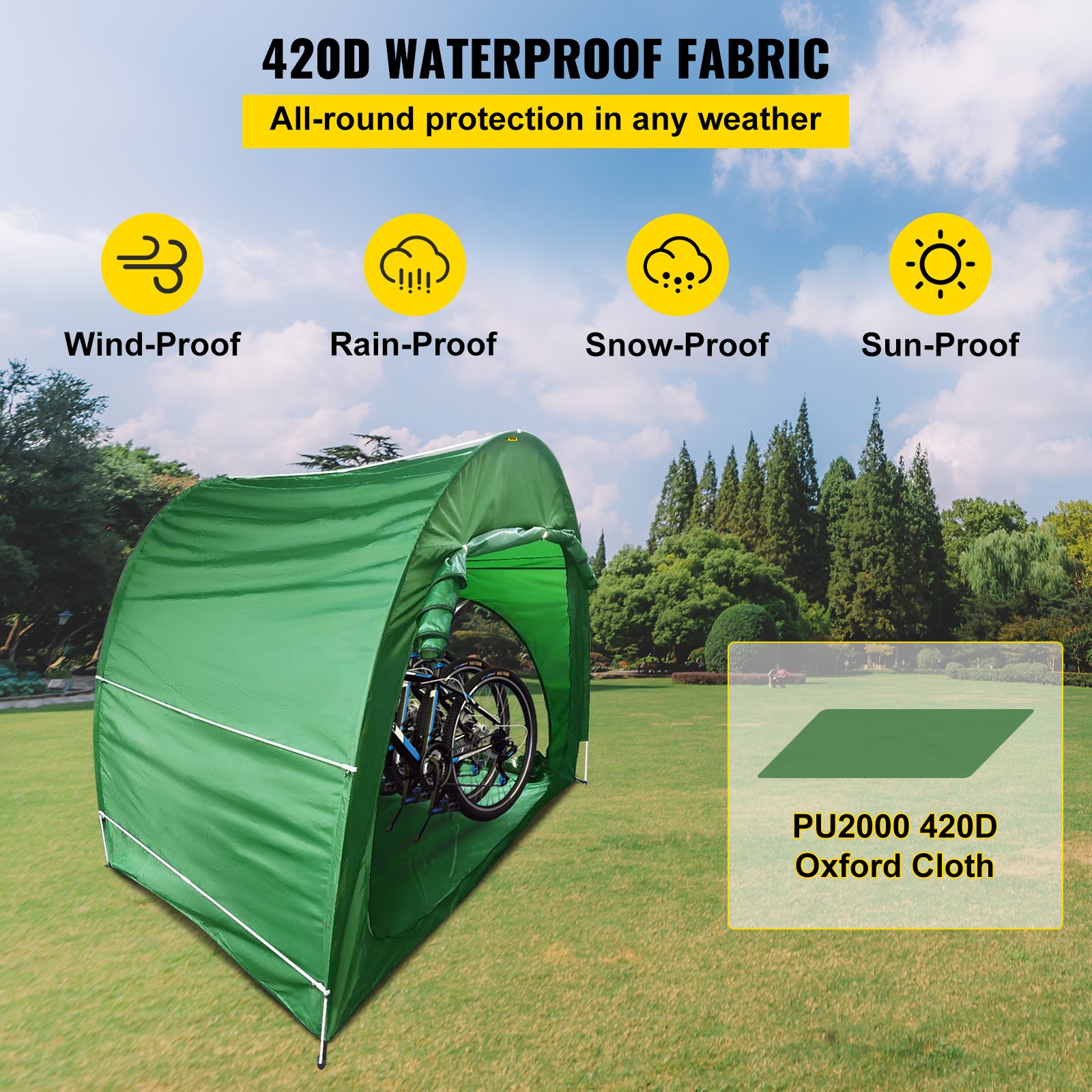 VEVOR Bicycle Storage Tent Bike Storage Cover Large Waterproof Shed w