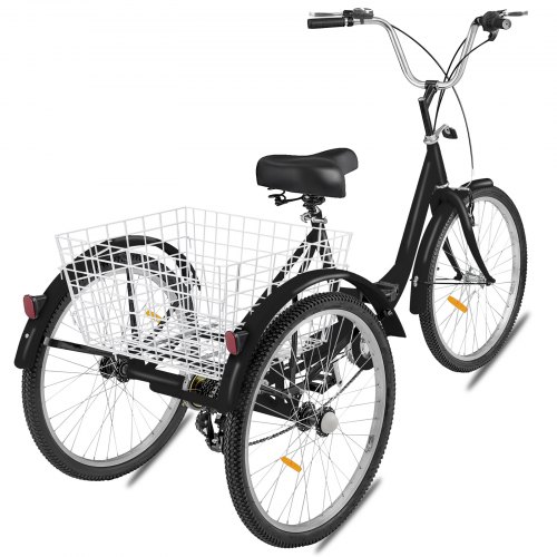 Vevor Adult Tricycle Single Speed 7 Speed Three Wheel Bike Cruise Bike