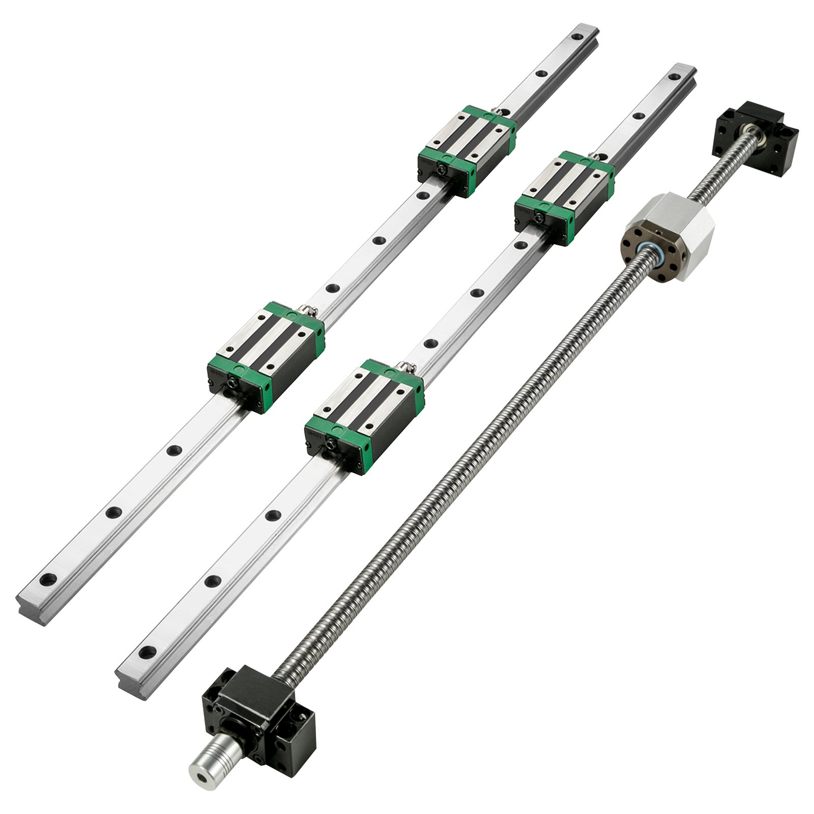 VEVOR Linear Guide Rail, 2PCS HGR201000mm Linear Slide Rail + 1Pcs