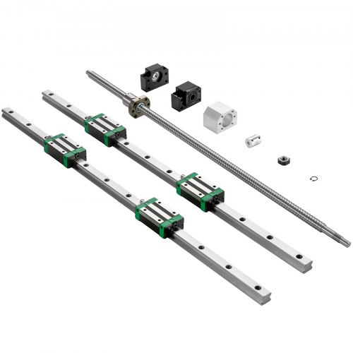 VEVOR Linear Guide Rail, 2Pcs HGR20-1700mm Linear Slide Rail, with 1Pcs ...