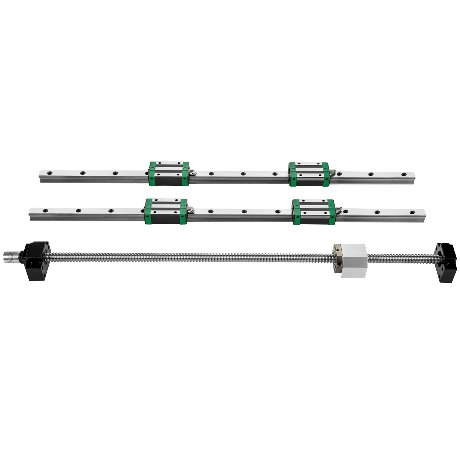VEVOR Linear Guide Rail 2Pcs HGR202000mm Linear Slide Rail with 1Pcs