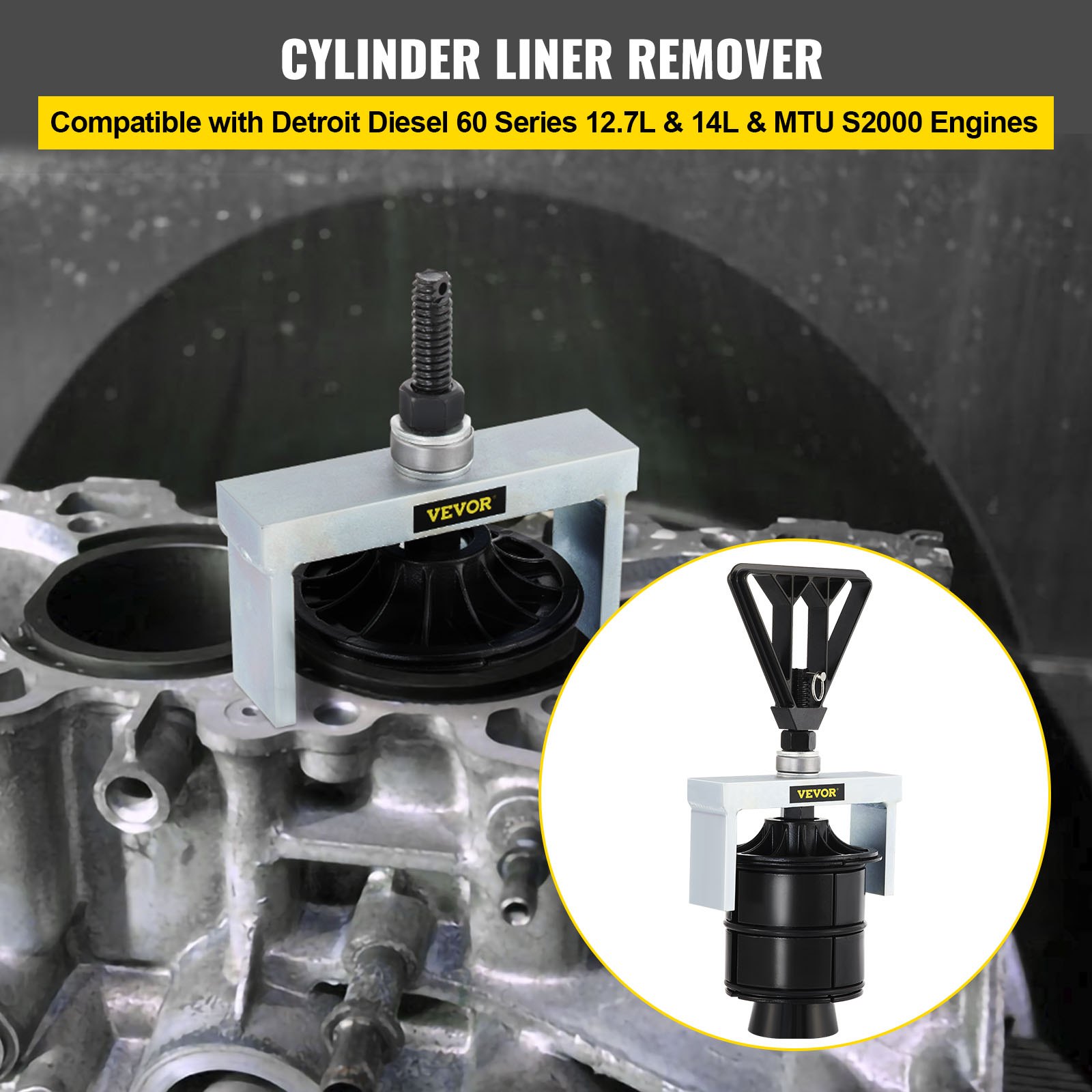 VEVOR Cylinder Liner Remover for Detroit 60 series 12.7L, 14L EGR and
