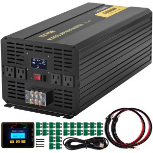 VEVOR Power Inverter, 6000W Modified Sine Wave Inverter, DC 12V to AC ...