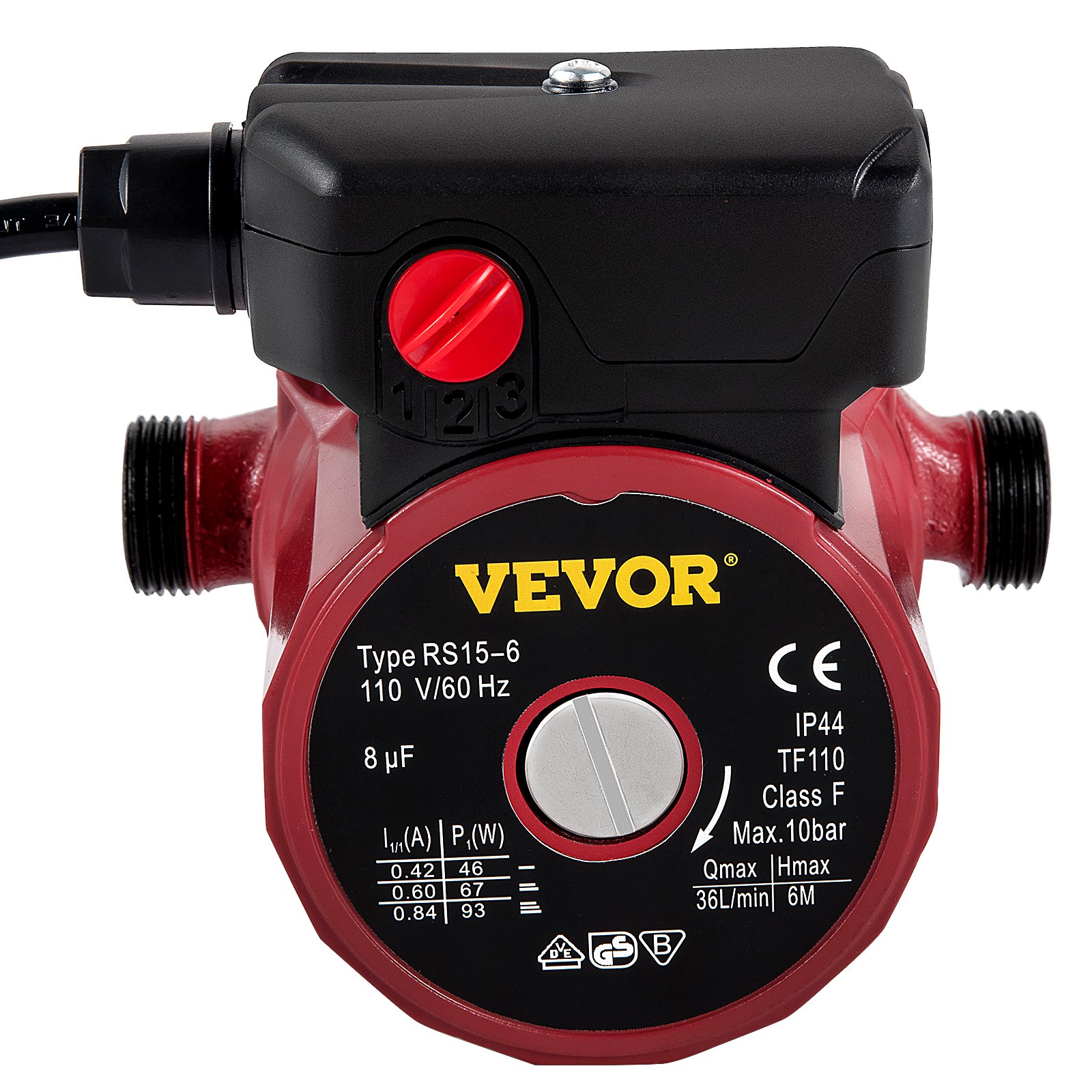 Vevor Recirculating Pump 93w 110v Water Circulator Circulating Pump