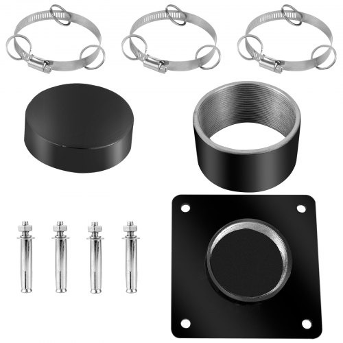 VEVOR Sun Shade Post, 85" Shade Sail Post, 3" Diameter Sail Pole, Steel