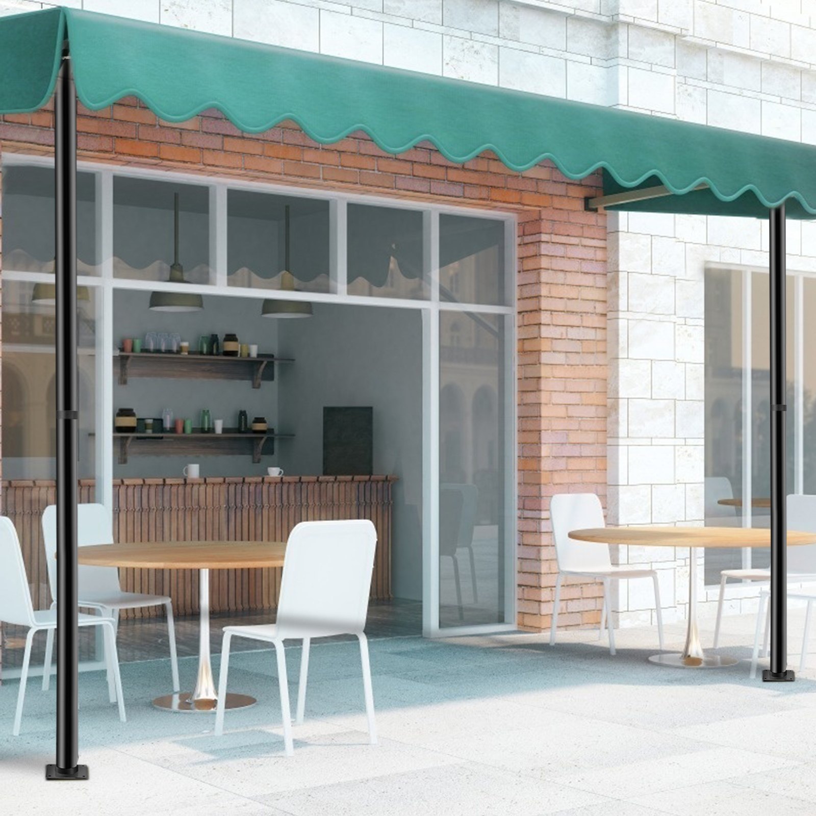 VEVOR Sun Shade Post, 85" Shade Sail Post, 3" Diameter Sail Pole, Steel