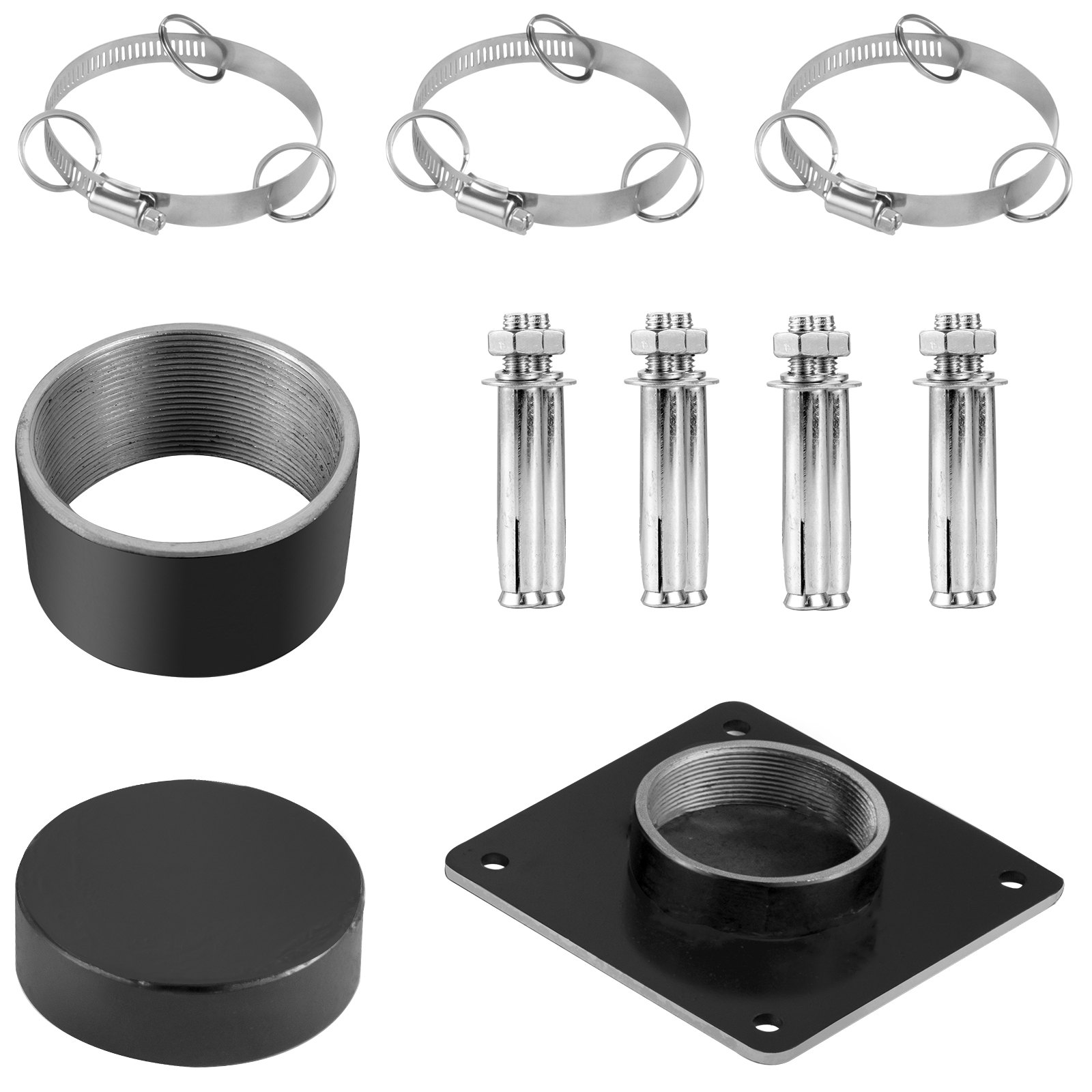 VEVOR Sun Shade Post, 114" Shade Sail Post, 3" Diameter Sail Pole