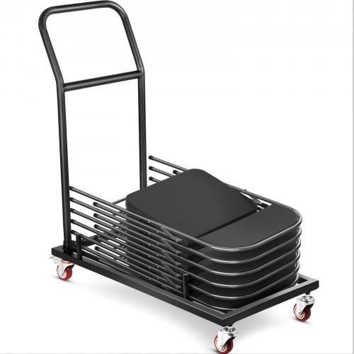 Folding Chair Cart Dolly for 36 Folding Chairs Black LShaped Steel