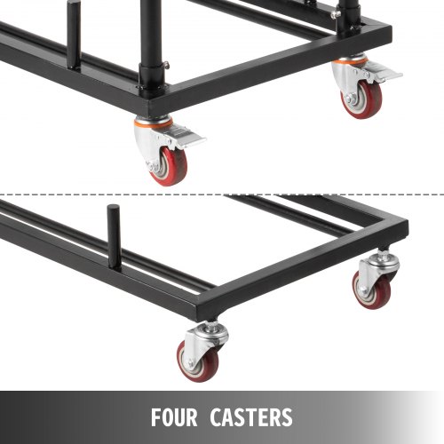 Folding Chair Cart Dolly for 36 Folding Chairs Black LShaped Steel