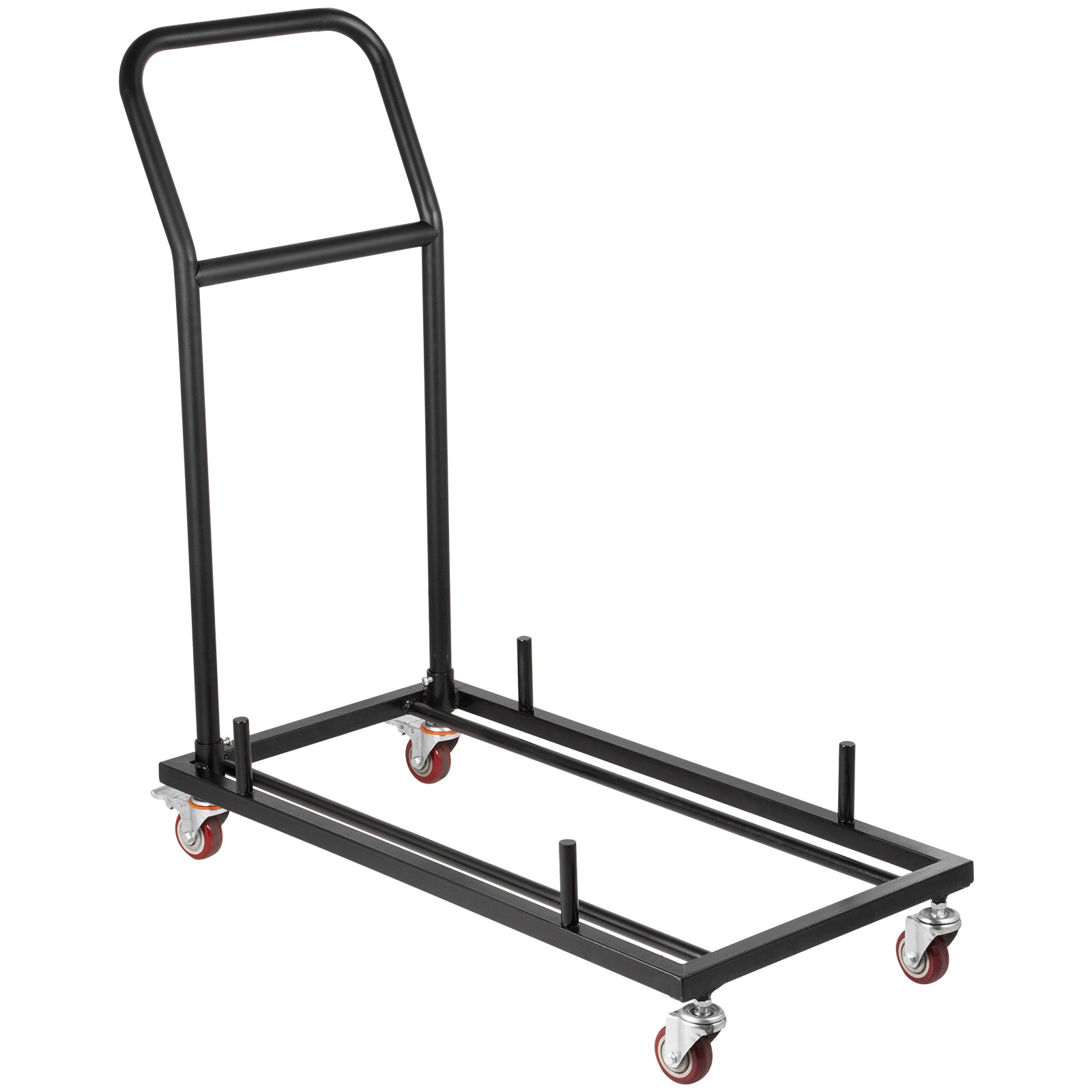 Heavy Duty Chair Cart Black Steel Storage Dolly Stack Up To 36 Folding Chairs VEVOR US
