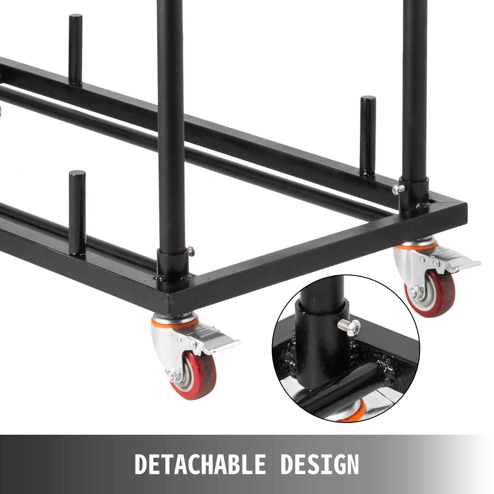 Heavy Duty Chair Cart Black Steel Storage Dolly Stack Up To 36 Folding