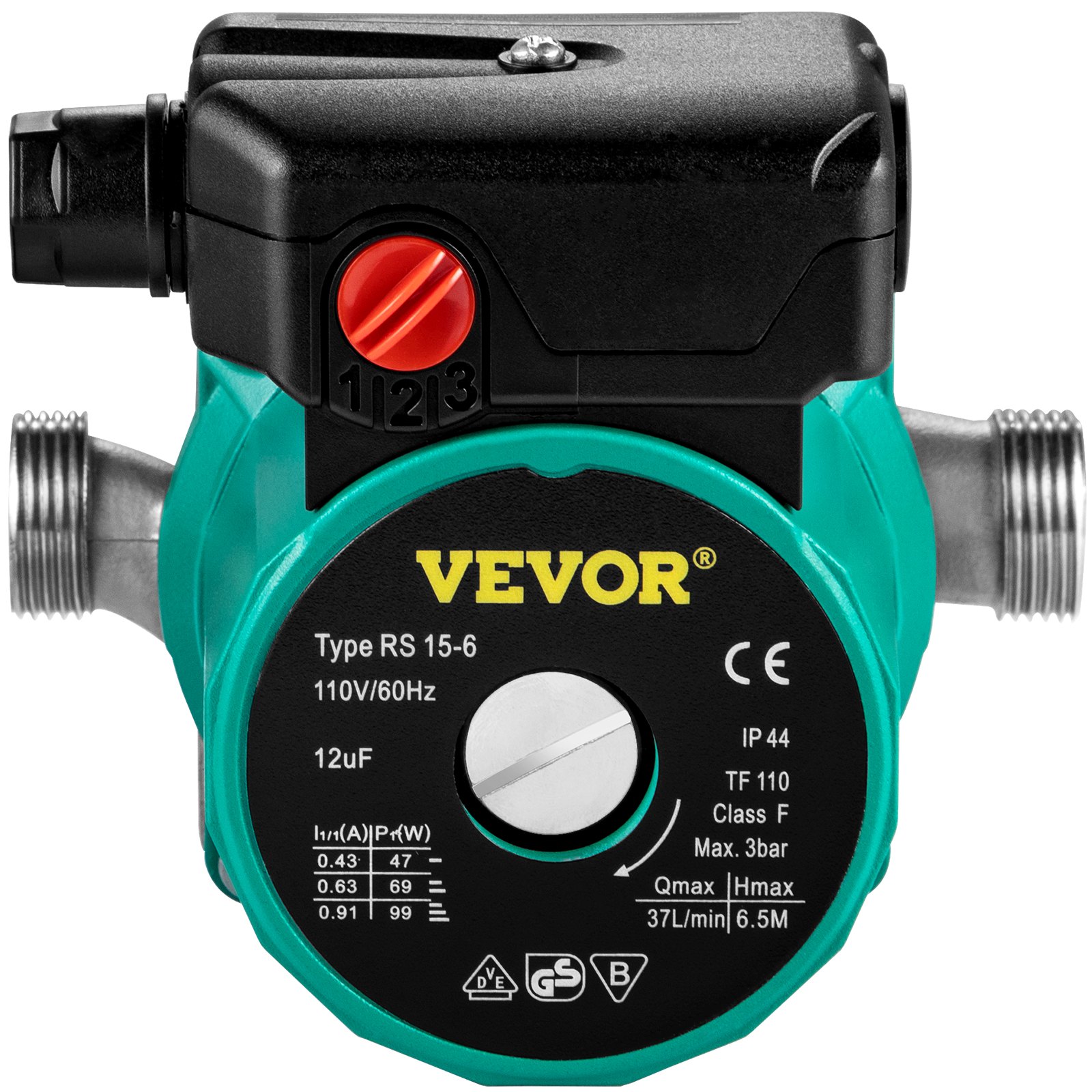 Vevor Hot Water Recirculating Pump 93w 110v Water Circulator Pump