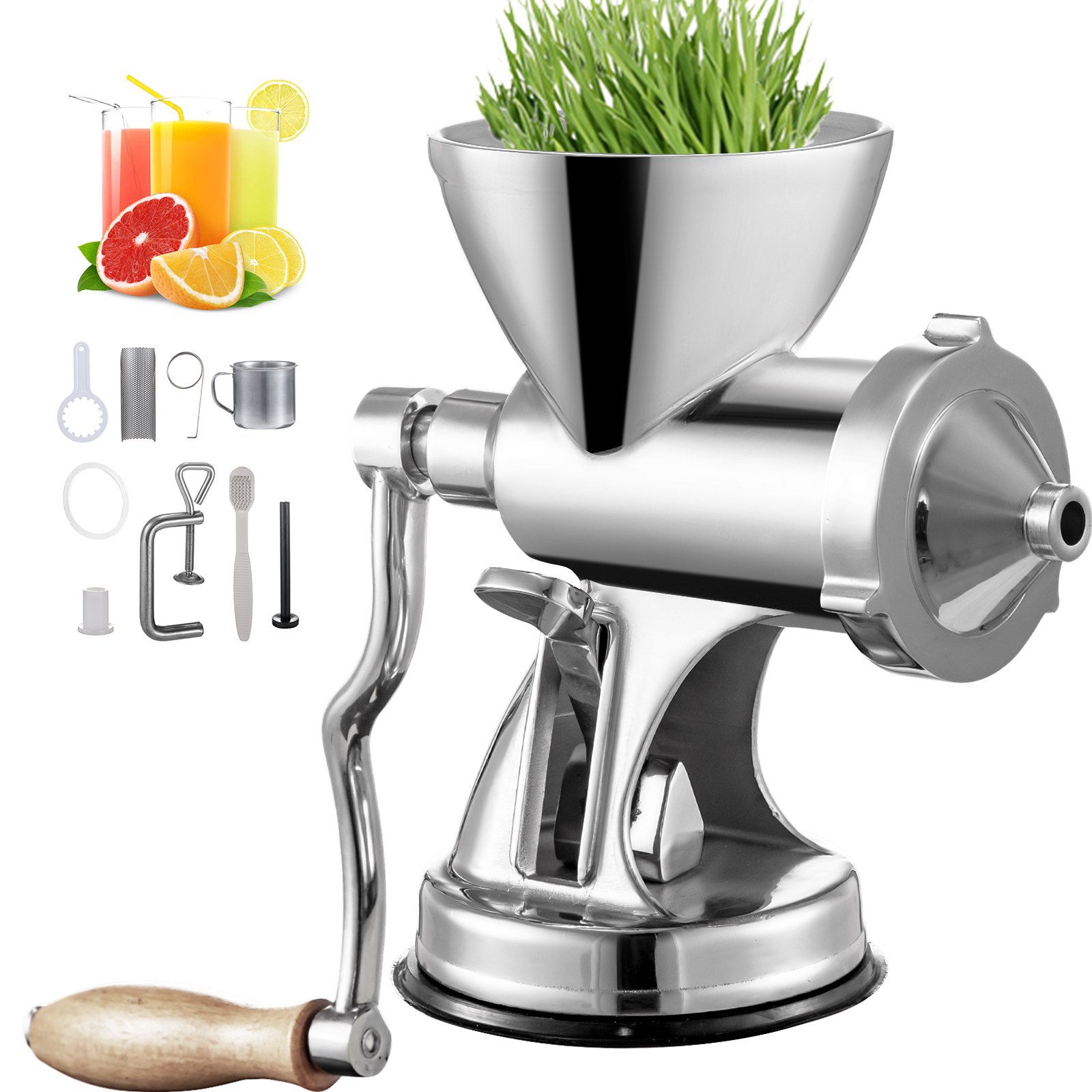 Manual Wheatgrass Juicer Wheat Grass Grinder W/ Suction Cup Wheatgrass